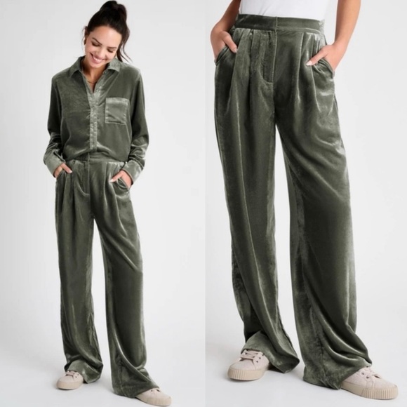 Splendid Pants - NWT Splendid Irene Velvet Trousers Pants Sz 10